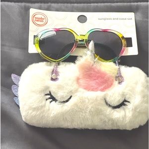 New Girls Unicorn Sunglass and Hard Case Set ( 2 Pcs) - Wonder Nation